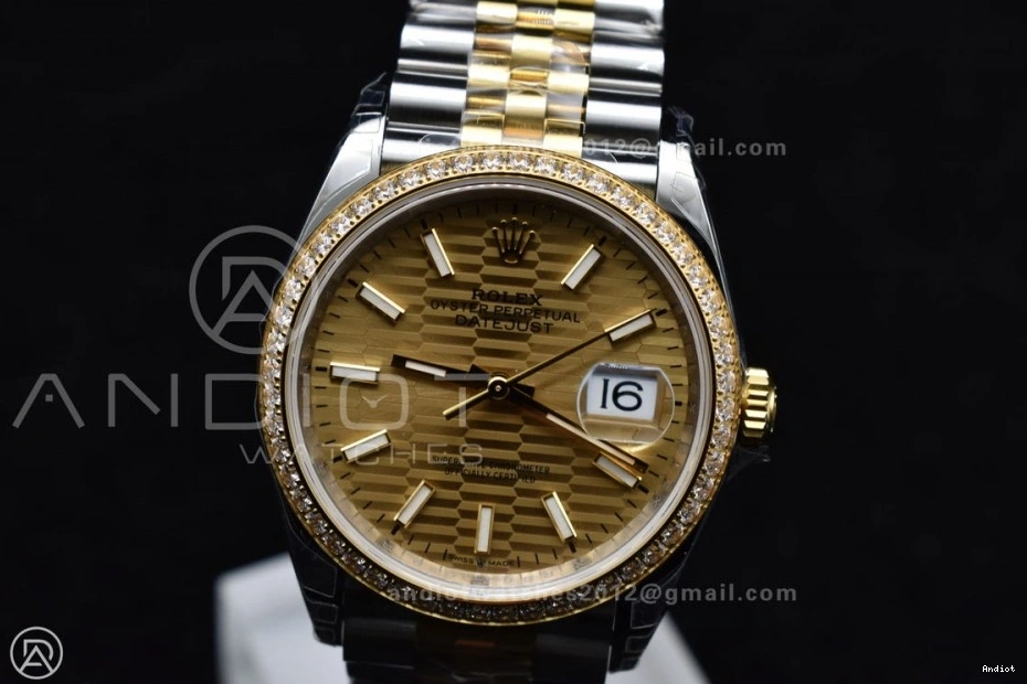 VS 1:1 DateJust Edition Packable Best Bracelet 36 on Dial 904L VSF Textured YG Steel SS 575 Jubilee 126283rbr 0704